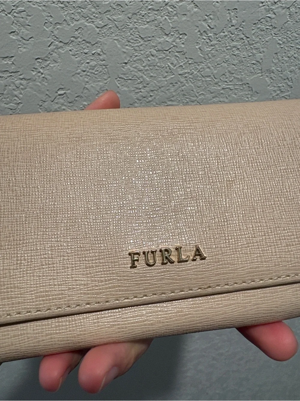 Furla Blush Biege Saffiano Leather Continental Wallet